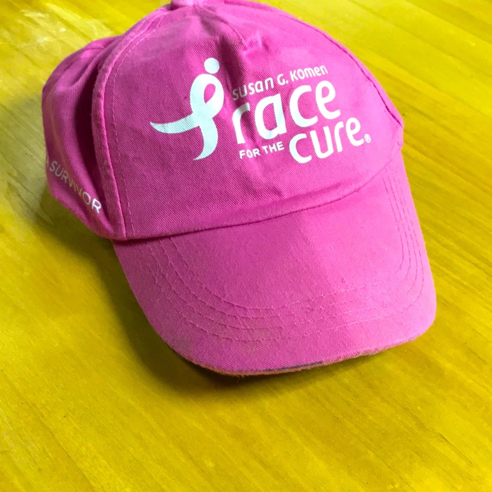 Race for the Cure.  Pink hat